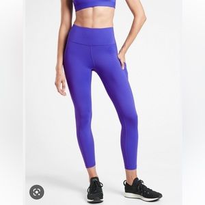 Athleta Ultimate Stash 7/8 Tight, Size M Medium, Amphitrite Blue Color